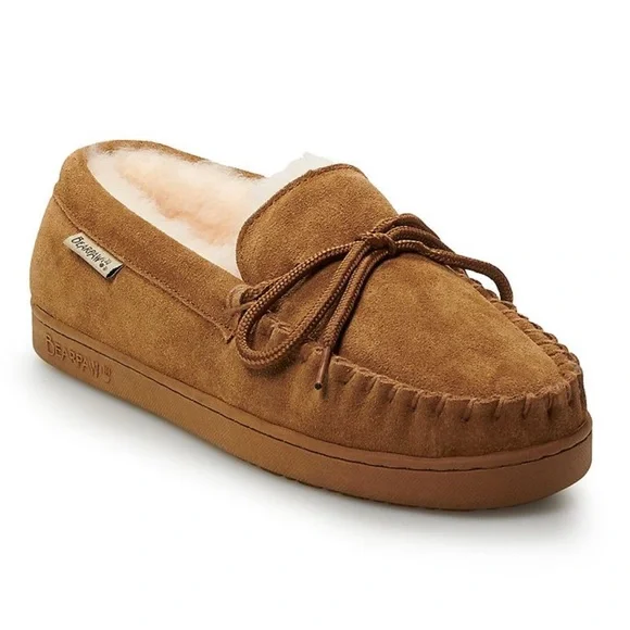 BearPaw | Shoes | Bearpaw Tan Suede Moccasin Slippers | Poshmark display picture 1